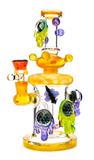 Lookah- 8.25" Honeycomb Dripping Water Pipe (Purple)